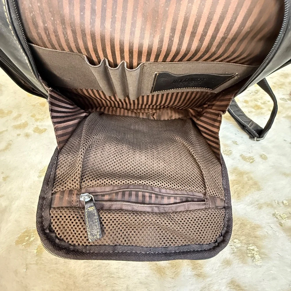 Jack Georges Voyager Backpack - Full-grain Buffalo Leather (Back also) - Black